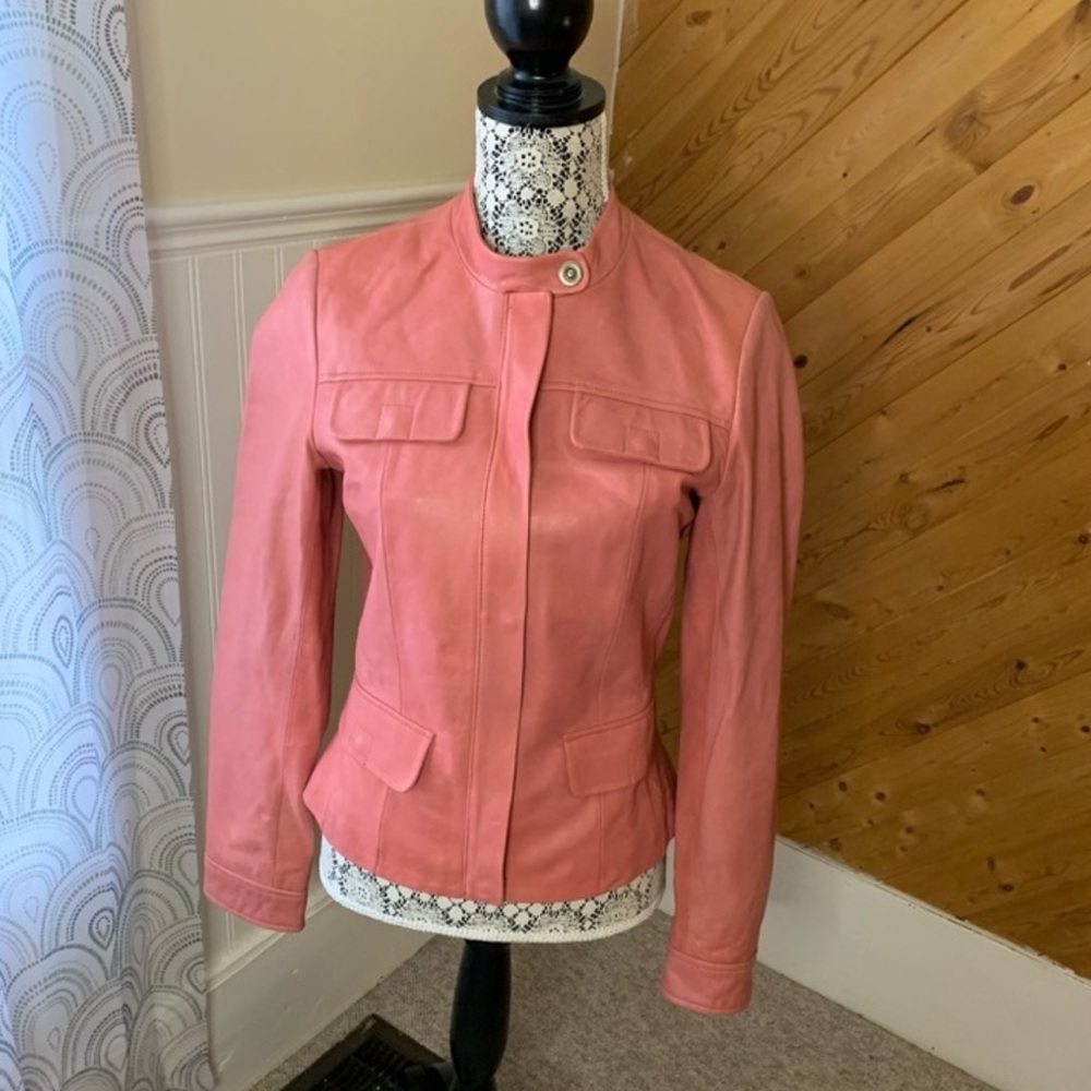 Danier pink leather jacket/blazer. XS